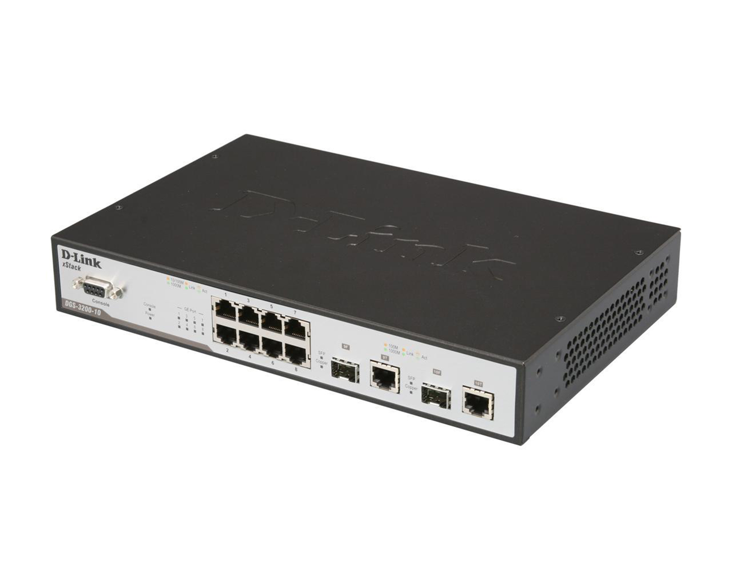 سوئیچ شبکه امنیتی 10 پورت دی لینک مدل DGS-3200-10-3